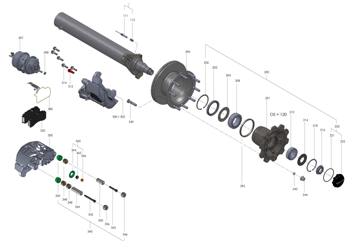 Disk Axle Parts