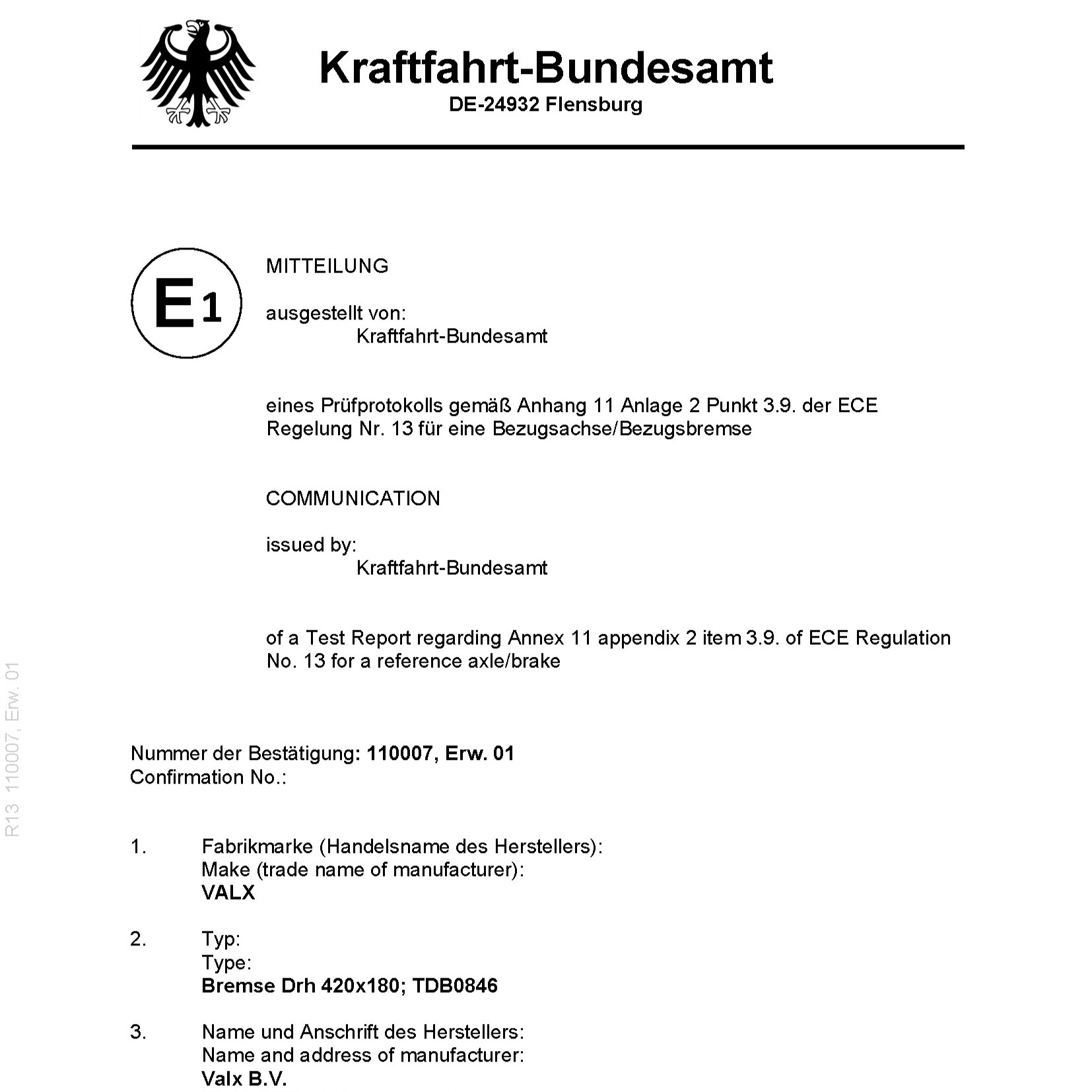 Drum Brake Approval 420 X 180 10,2T TDB0846 Haldex