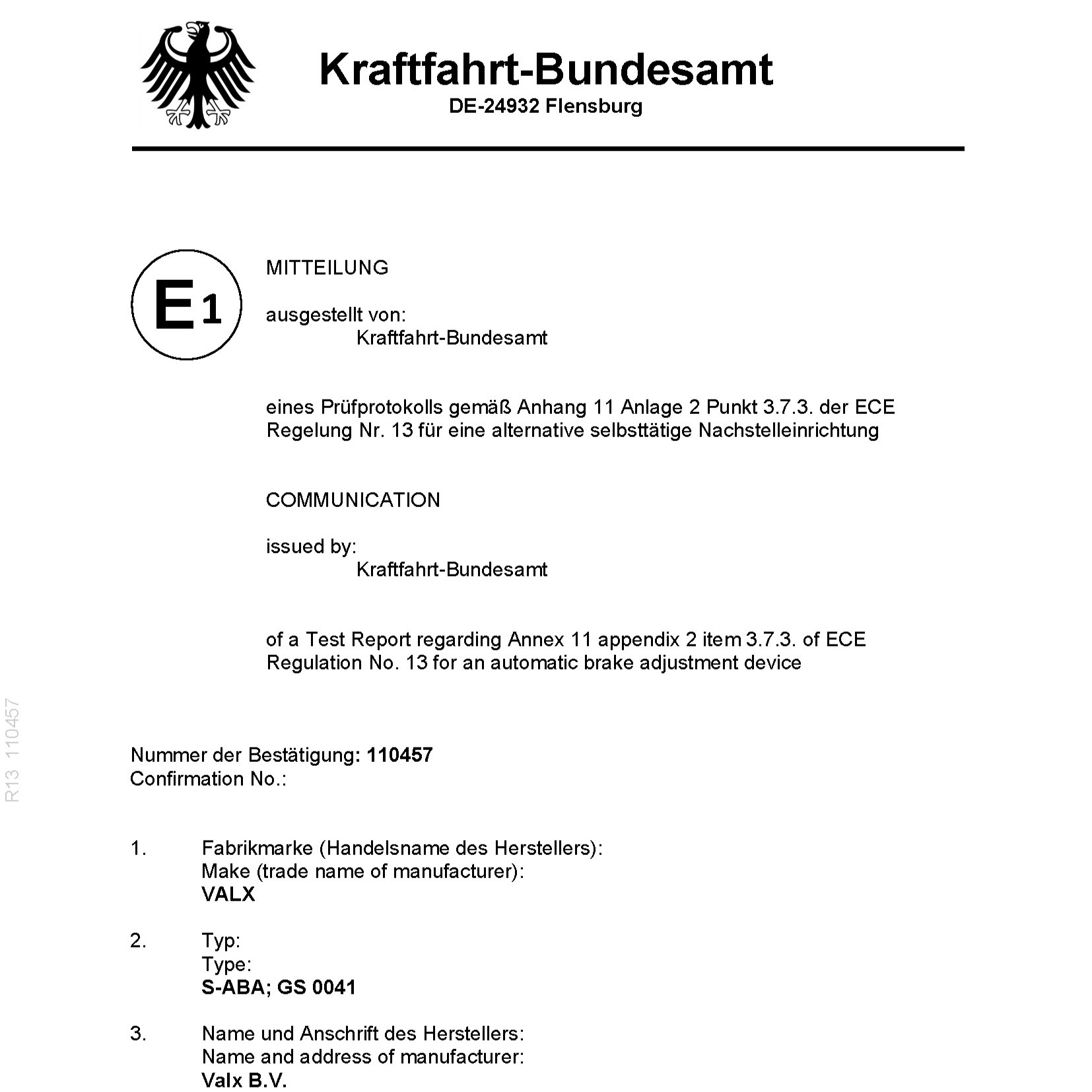 Drum Brake Approval 420 X 180 10,2T GS 0041.0 Wabco