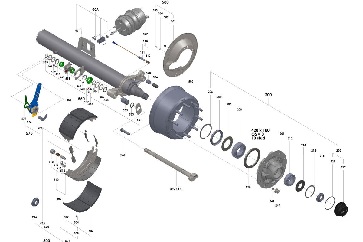 Exploded View Hd Drum Axle Valx2